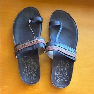 OluKai Black and Brown Sandals